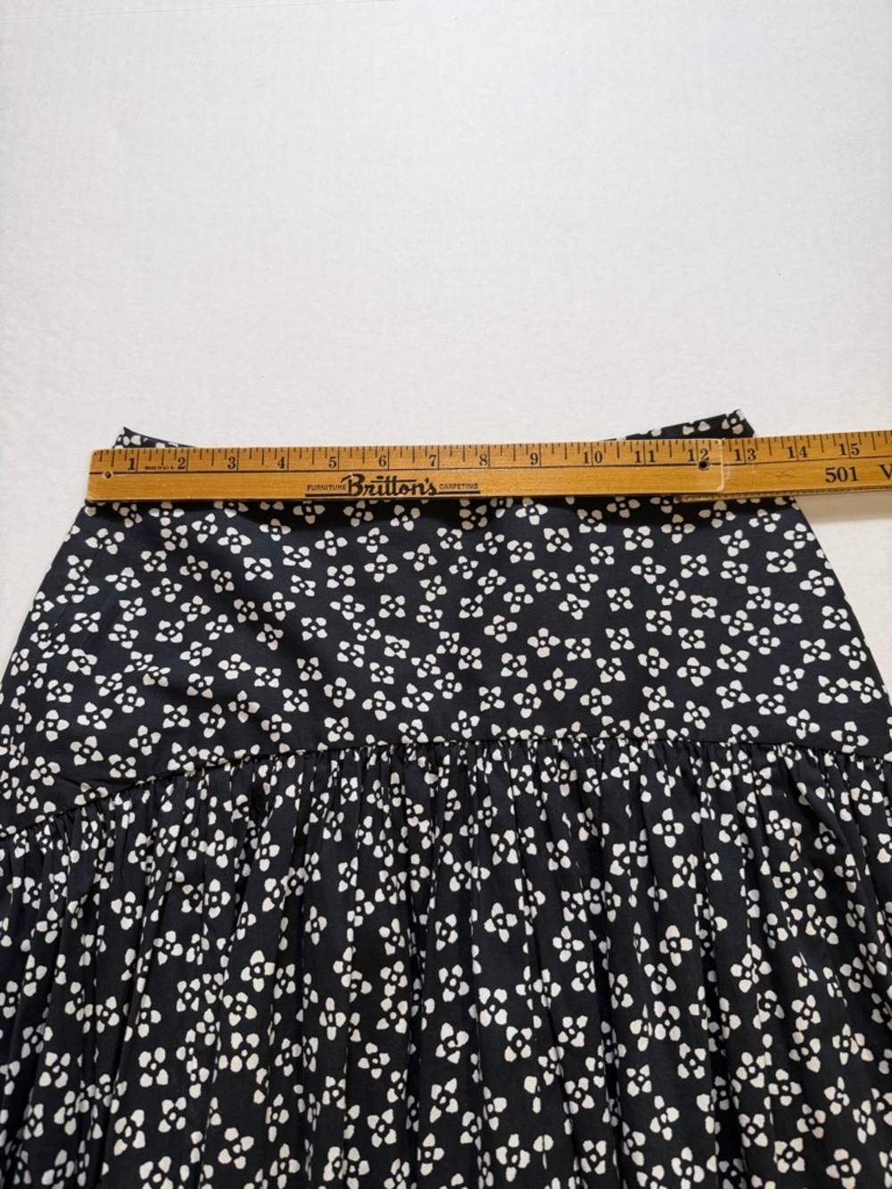 STAUD Procida Skirt Black Woodblock Floral - Picture 3 of 9
